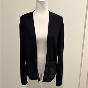 New with Tags Chelsea28 Ruffle Pleated Hem Cardigan Sz M